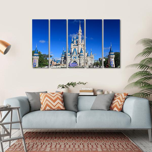 Cinderella Castle US Canvas Wall Art-5 Horizontal-Gallery Wrap-22" x 12"-Tiaracle