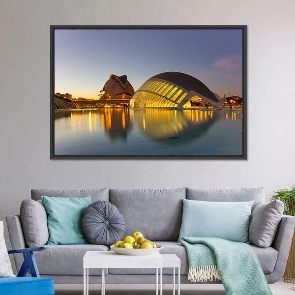 Cinema In Valencia Panoramic Canvas Wall Art-1 Piece-36" x 12"-Tiaracle
