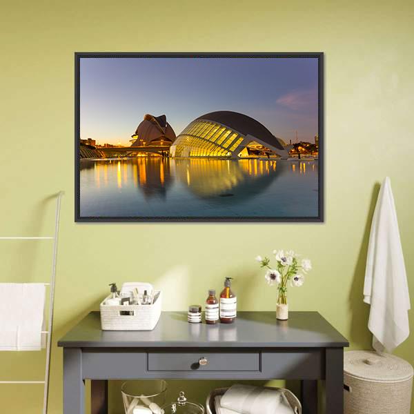 Cinema In Valencia Panoramic Canvas Wall Art-1 Piece-36" x 12"-Tiaracle