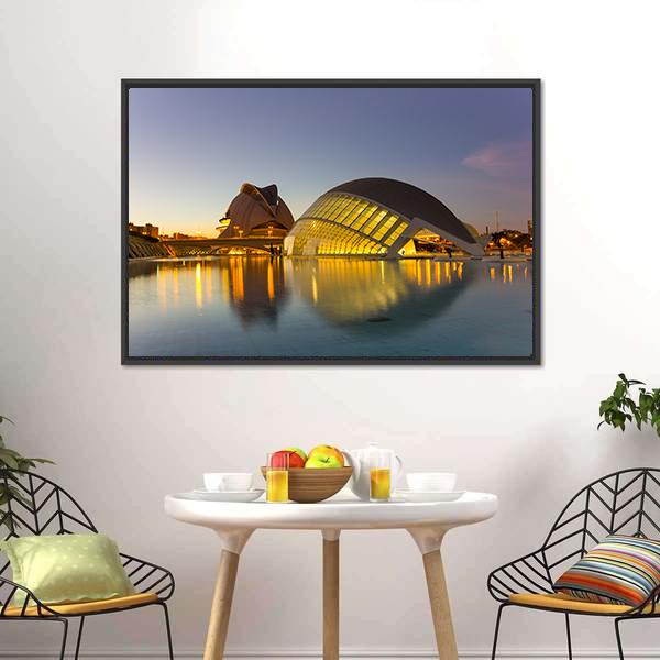 Cinema In Valencia Panoramic Canvas Wall Art-1 Piece-36" x 12"-Tiaracle