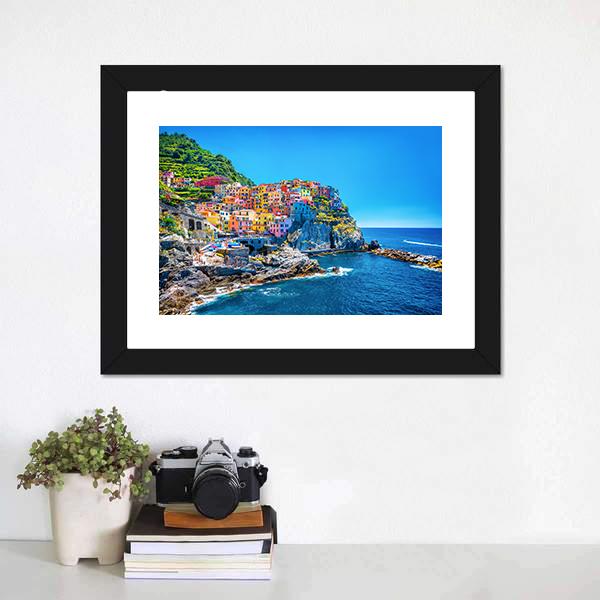 Cinque Terre Italy Canvas Wall Art-5 Horizontal-Gallery Wrap-22" x 12"-Tiaracle
