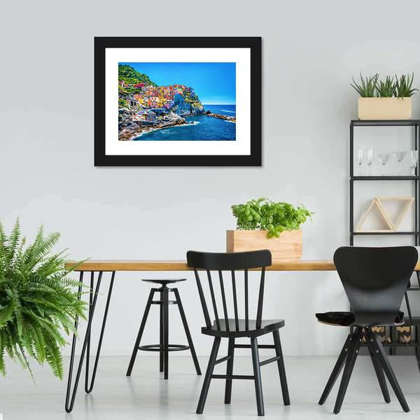 Cinque Terre Italy Canvas Wall Art-5 Horizontal-Gallery Wrap-22" x 12"-Tiaracle