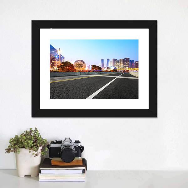 City Buildings In Hangzhou Canvas Wall Art-3 Horizontal-Gallery Wrap-25" x 16"-Tiaracle