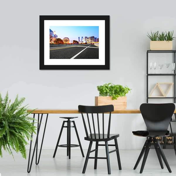 City Buildings In Hangzhou Canvas Wall Art-3 Horizontal-Gallery Wrap-25" x 16"-Tiaracle