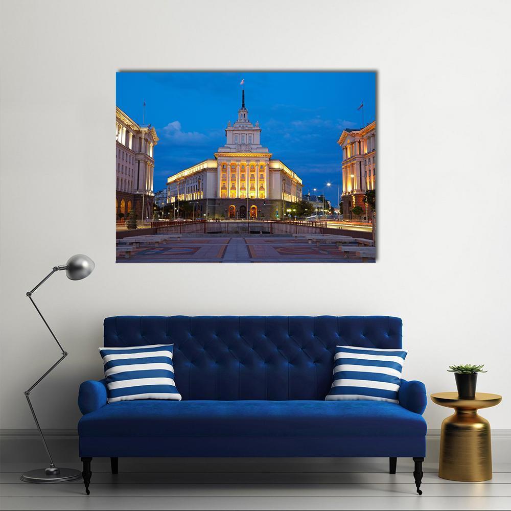 City Centre Of Sofia Bulgaria Canvas Wall Art-1 Piece-Gallery Wrap-48" x 32"-Tiaracle