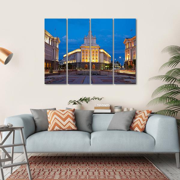 City Centre Of Sofia Bulgaria Canvas Wall Art-4 Horizontal-Gallery Wrap-34" x 24"-Tiaracle