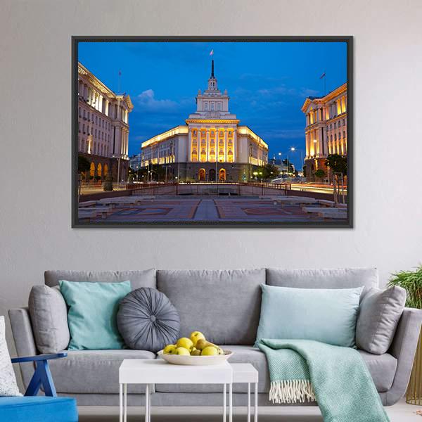 City Centre Of Sofia Bulgaria Canvas Wall Art-3 Horizontal-Gallery Wrap-25" x 16"-Tiaracle