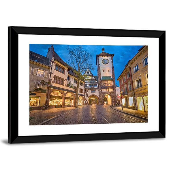 City Gate At Dusk Germany Canvas Wall Art-3 Horizontal-Gallery Wrap-25" x 16"-Tiaracle