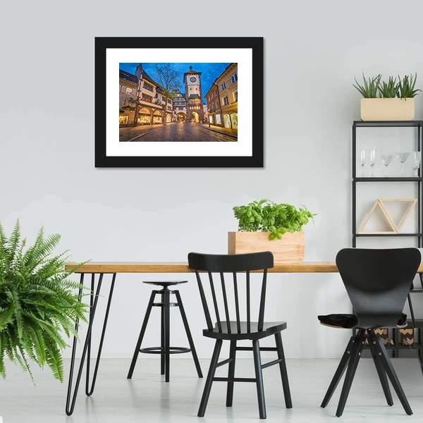 City Gate At Dusk Germany Canvas Wall Art-3 Horizontal-Gallery Wrap-25" x 16"-Tiaracle