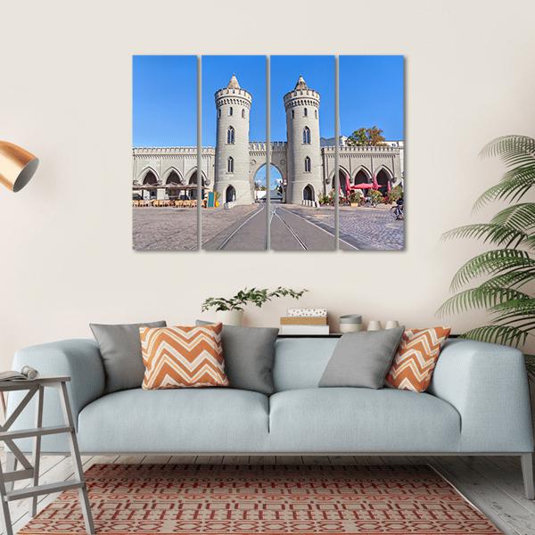 City Gate In Potsdam Canvas Wall Art-1 Piece-Gallery Wrap-36" x 24"-Tiaracle