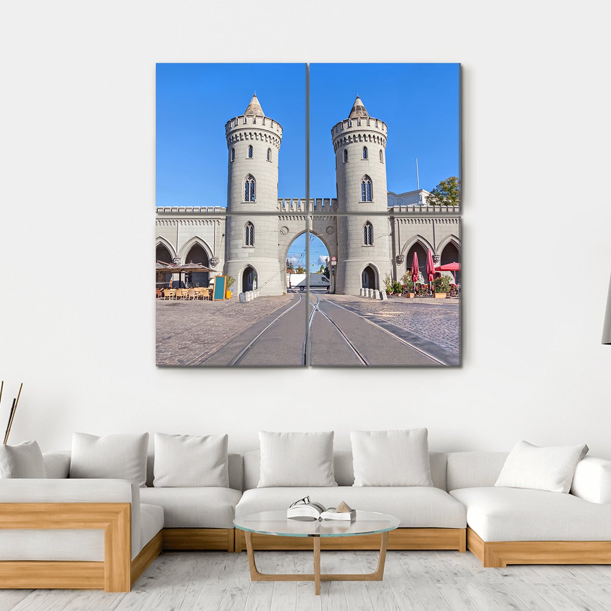 City Gate In Potsdam Canvas Wall Art-4 Square-Gallery Wrap-17" x 17"-Tiaracle