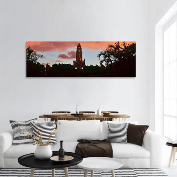 City Hall In Zocalo Panoramic Canvas Wall Art-1 Piece-36" x 12"-Tiaracle