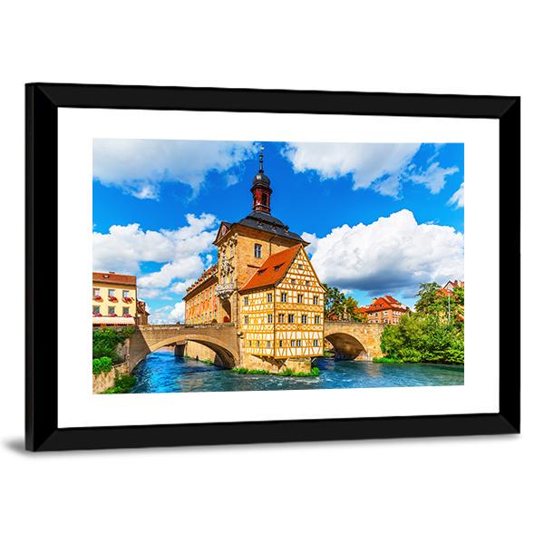 City Hall Building Bamberg Canvas Wall Art-3 Horizontal-Gallery Wrap-25" x 16"-Tiaracle