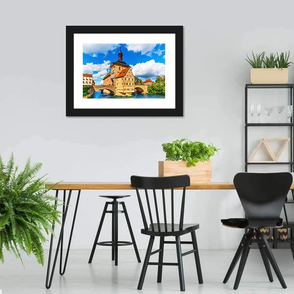 City Hall Building Bamberg Canvas Wall Art-3 Horizontal-Gallery Wrap-25" x 16"-Tiaracle