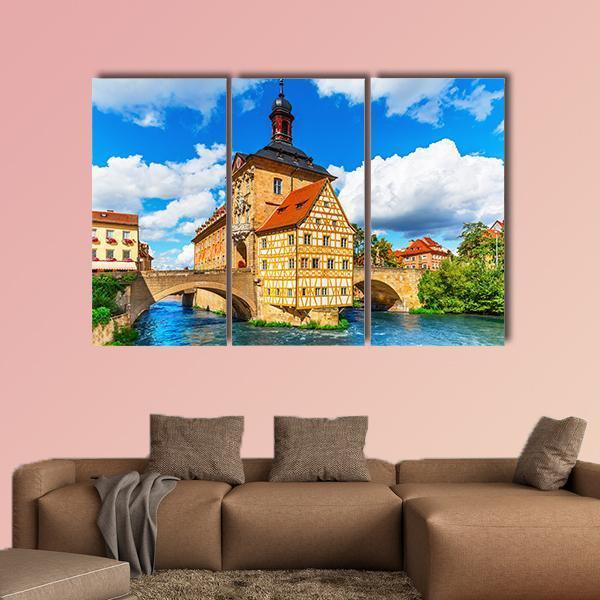 City Hall Building Bamberg Canvas Wall Art-3 Horizontal-Gallery Wrap-25" x 16"-Tiaracle