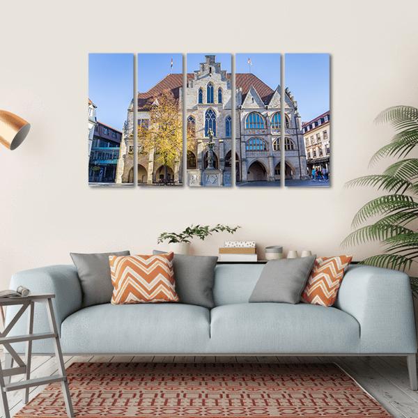 City Hall In Hildesheim Canvas Wall Art-5 Horizontal-Gallery Wrap-22" x 12"-Tiaracle