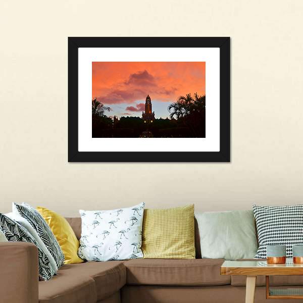 City Hall In Zocalo Panoramic Canvas Wall Art-1 Piece-36" x 12"-Tiaracle