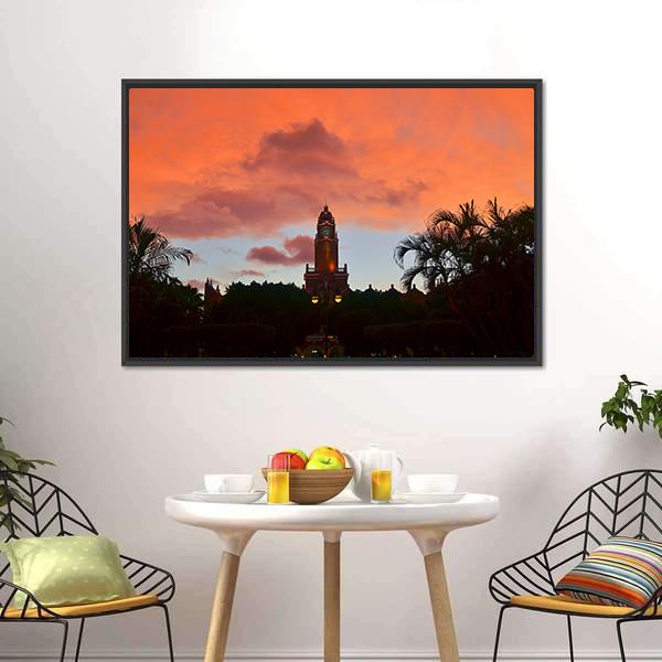 City Hall In Zocalo Panoramic Canvas Wall Art-1 Piece-36" x 12"-Tiaracle