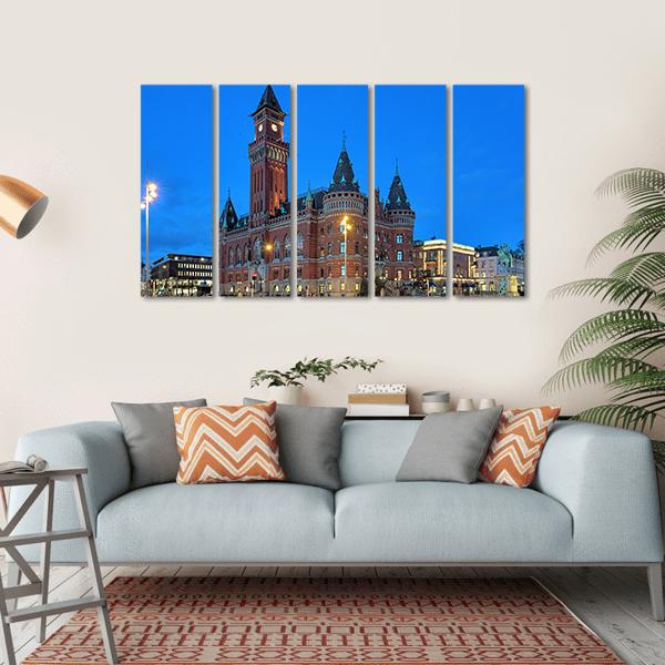 City Hall Of Helsingborg Canvas Wall Art-5 Horizontal-Gallery Wrap-22" x 12"-Tiaracle