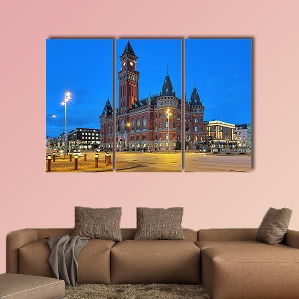 City Hall Of Helsingborg Canvas Wall Art-3 Horizontal-Gallery Wrap-37" x 24"-Tiaracle