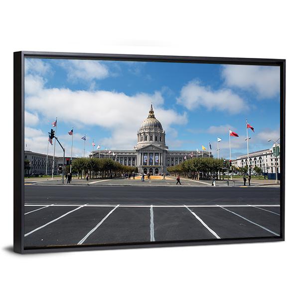 City Hall San Francisco Canvas Wall Art-3 Horizontal-Gallery Wrap-25" x 16"-Tiaracle