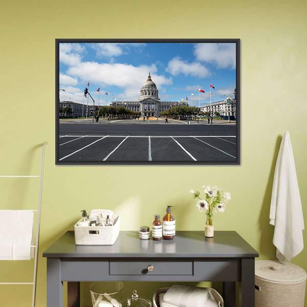 City Hall San Francisco Canvas Wall Art-3 Horizontal-Gallery Wrap-25" x 16"-Tiaracle