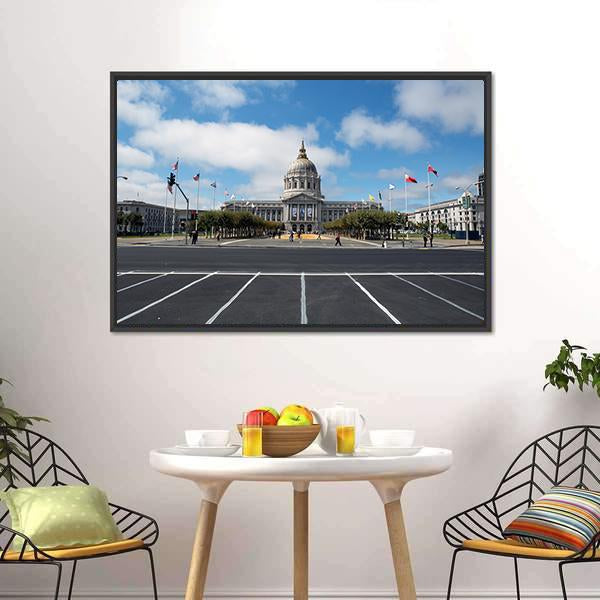 City Hall San Francisco Canvas Wall Art-3 Horizontal-Gallery Wrap-25" x 16"-Tiaracle