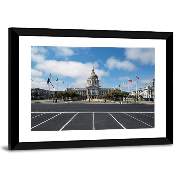 City Hall San Francisco Canvas Wall Art-3 Horizontal-Gallery Wrap-25" x 16"-Tiaracle