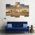 City In The Setting Sun Canvas Wall Art-5 Pop-Gallery Wrap-47" x 32"-Tiaracle