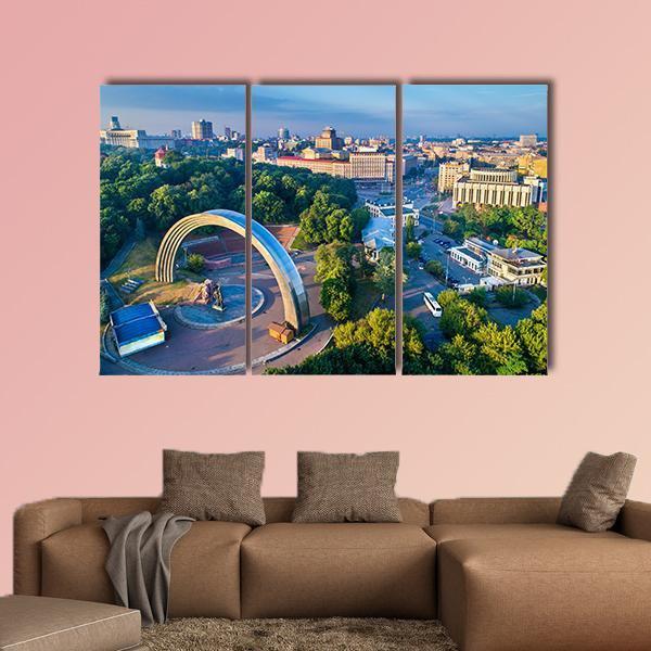 Friendship Of Nations Arch Canvas Wall Art-3 Horizontal-Gallery Wrap-25" x 16"-Tiaracle