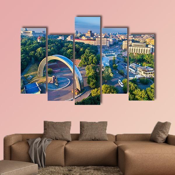 Friendship Of Nations Arch Canvas Wall Art-5 Pop-Gallery Wrap-47" x 32"-Tiaracle