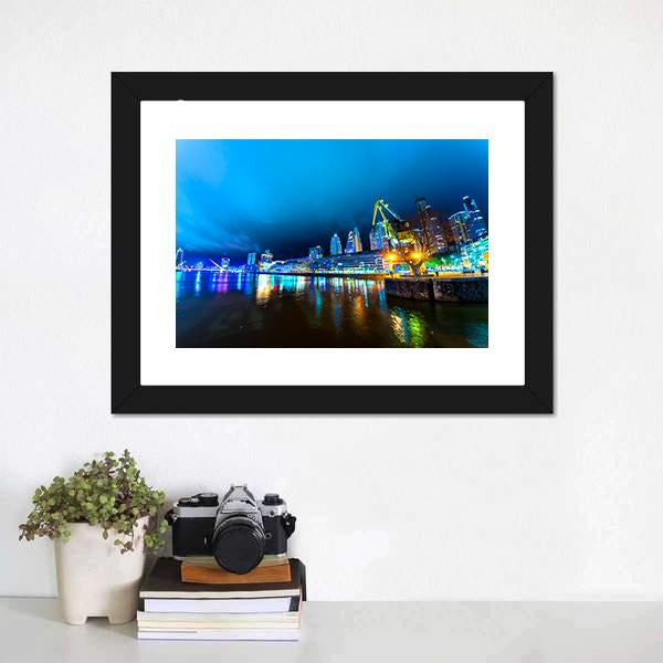 City Lights At Buenos Aires Canvas Wall Art-3 Horizontal-Gallery Wrap-25" x 16"-Tiaracle
