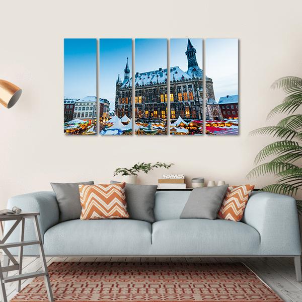 City Of Aachen Canvas Wall Art-5 Horizontal-Gallery Wrap-22" x 12"-Tiaracle
