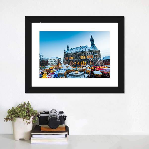 City Of Aachen Canvas Wall Art-3 Horizontal-Gallery Wrap-25" x 16"-Tiaracle