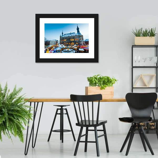 City Of Aachen Canvas Wall Art-3 Horizontal-Gallery Wrap-25" x 16"-Tiaracle