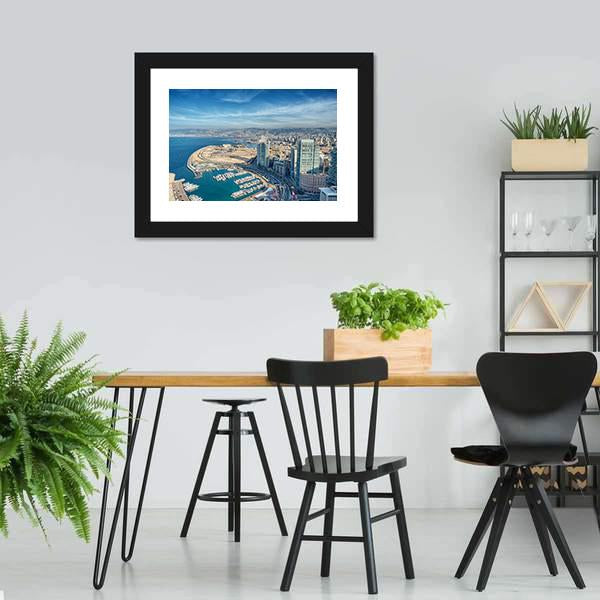 City Of Beirut Lebanon Canvas Wall Art-3 Horizontal-Gallery Wrap-25" x 16"-Tiaracle