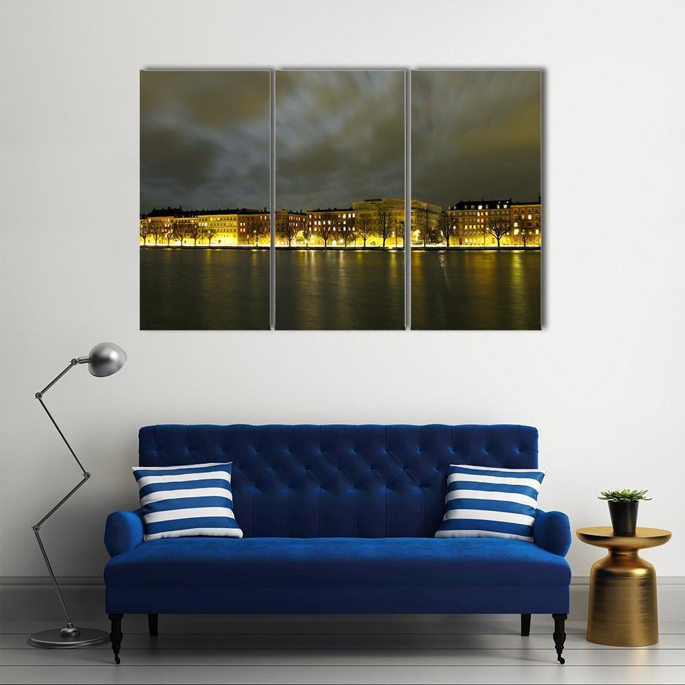 City Of Copenhagen Canvas Wall Art-3 Horizontal-Gallery Wrap-37" x 24"-Tiaracle