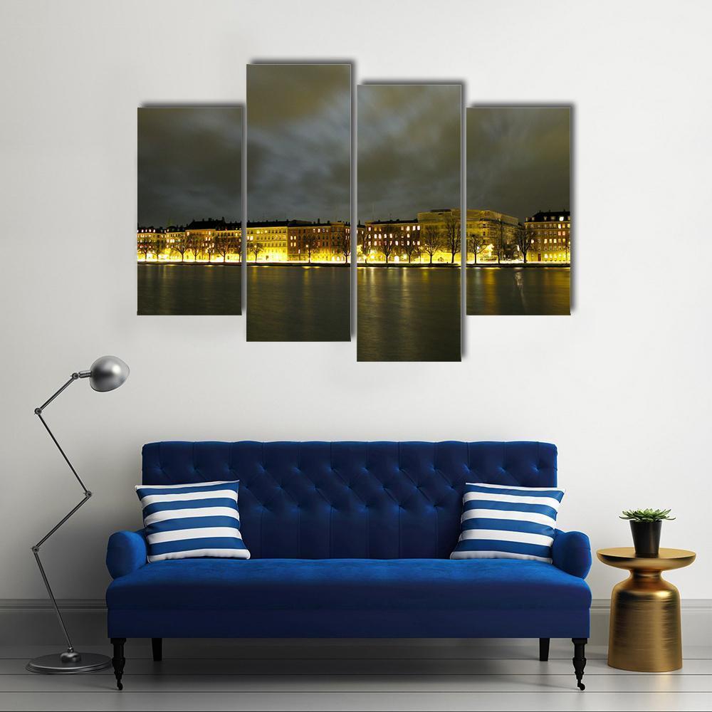 City Of Copenhagen Canvas Wall Art-4 Pop-Gallery Wrap-50" x 32"-Tiaracle