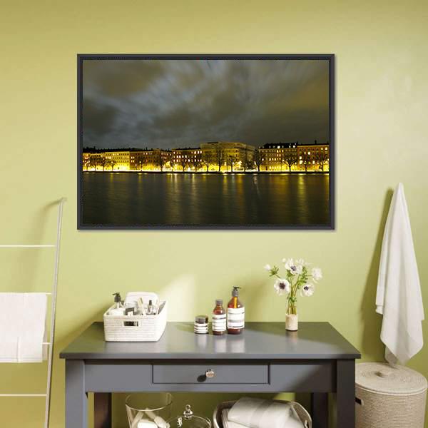 City Of Copenhagen Canvas Wall Art-3 Horizontal-Gallery Wrap-25" x 16"-Tiaracle