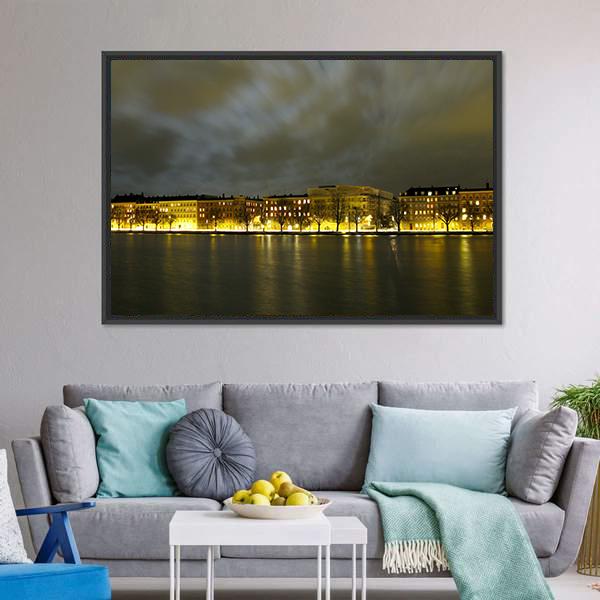 City Of Copenhagen Canvas Wall Art-3 Horizontal-Gallery Wrap-25" x 16"-Tiaracle