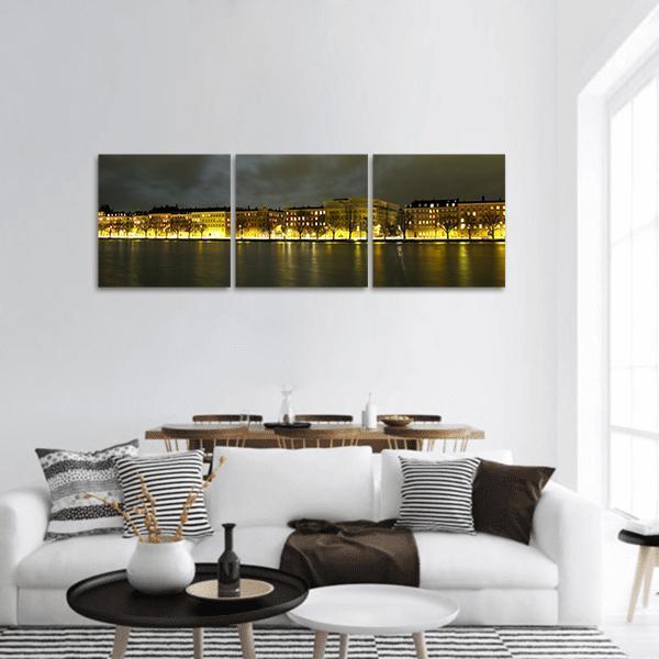 City Of Copenhagen Panoramic Canvas Wall Art-3 Piece-25" x 08"-Tiaracle