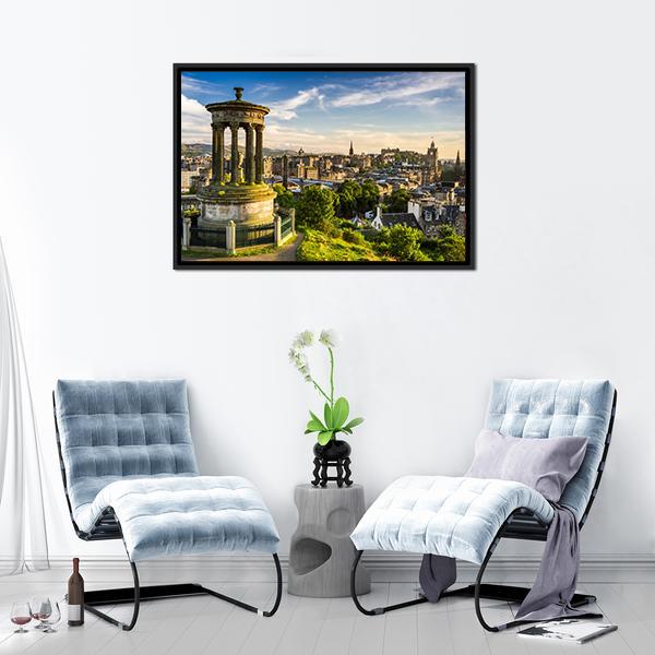 City Of Edinburgh Canvas Wall Art-3 Horizontal-Gallery Wrap-25" x 16"-Tiaracle