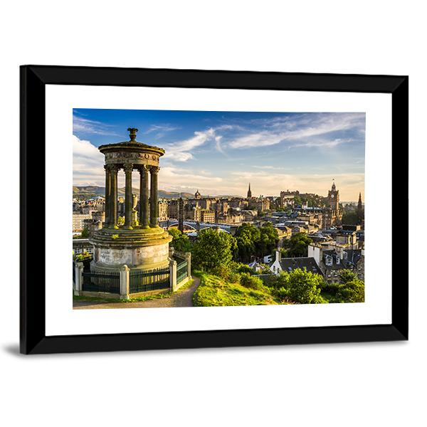 City Of Edinburgh Canvas Wall Art-3 Horizontal-Gallery Wrap-25" x 16"-Tiaracle