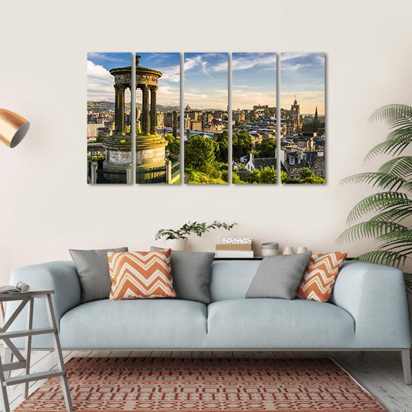 City Of Edinburgh Canvas Wall Art-5 Horizontal-Gallery Wrap-22" x 12"-Tiaracle