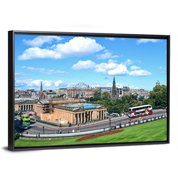 City Of Edinburgh Canvas Wall Art-3 Horizontal-Gallery Wrap-25" x 16"-Tiaracle