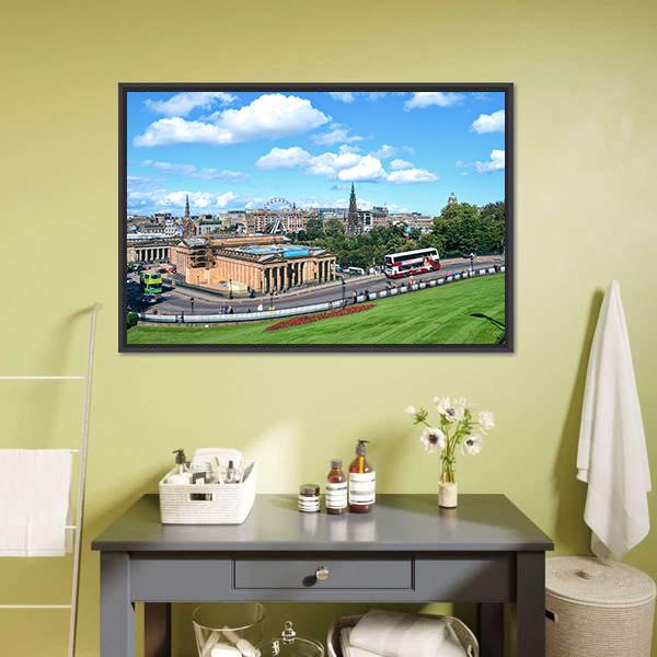 City Of Edinburgh Canvas Wall Art-3 Horizontal-Gallery Wrap-25" x 16"-Tiaracle