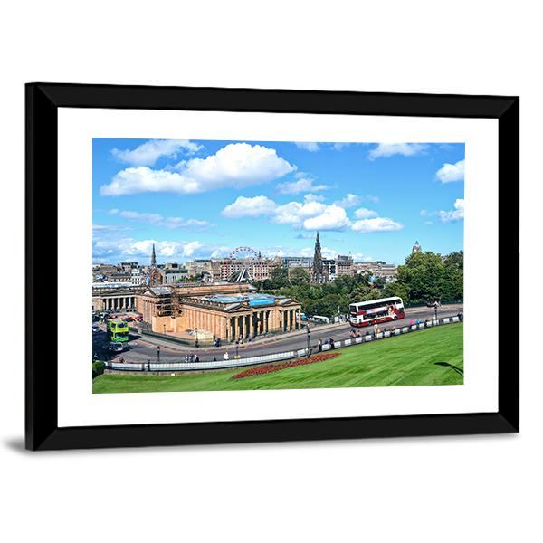 City Of Edinburgh Canvas Wall Art-3 Horizontal-Gallery Wrap-25" x 16"-Tiaracle