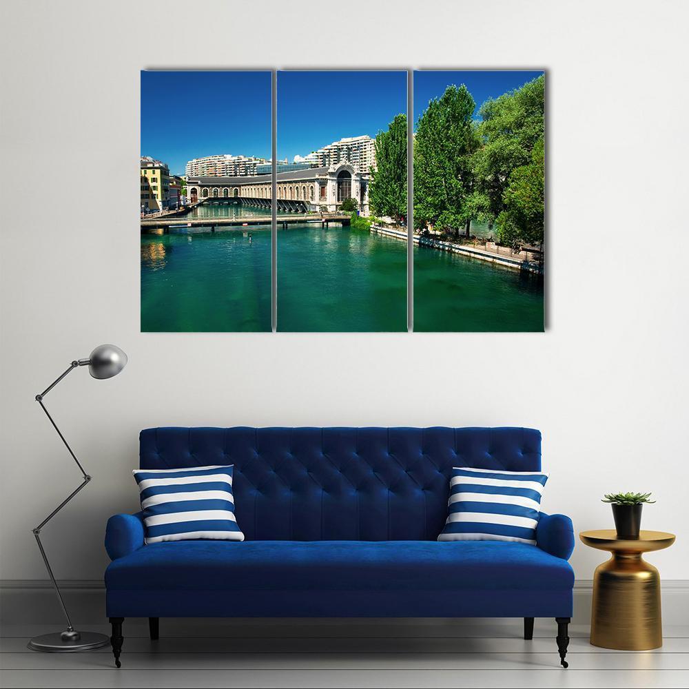 City Of Geneva Canvas Wall Art-3 Horizontal-Gallery Wrap-37" x 24"-Tiaracle