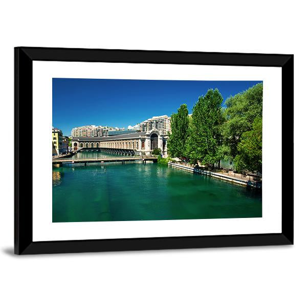 City Of Geneva Canvas Wall Art-3 Horizontal-Gallery Wrap-25" x 16"-Tiaracle