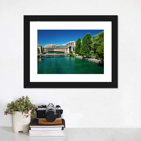 City Of Geneva Canvas Wall Art-3 Horizontal-Gallery Wrap-25" x 16"-Tiaracle